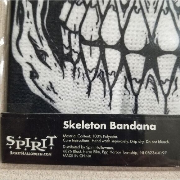 Skelton Bandana Skull Bandana, Skeleton Mask Ages 14+ - Picture 4 of 6
